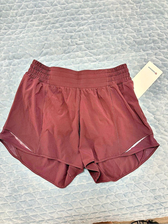 lululemon athletica Pants - lululemon Hotty Hot High-Rise Short 4" *Lined Burgundy Waist 4